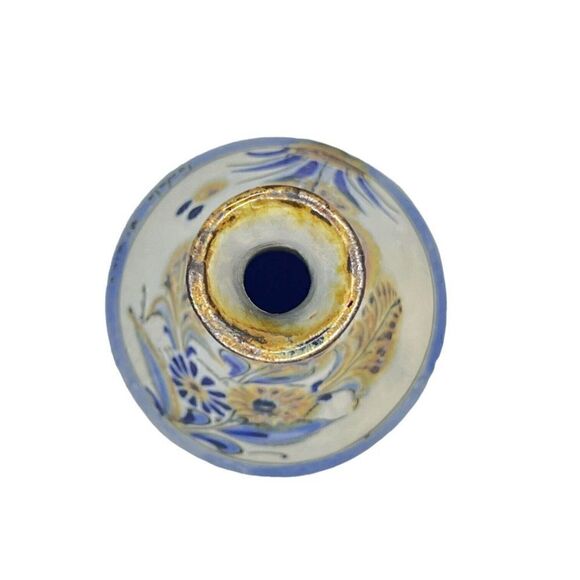 Vintage Small Tonala Mexico Pottery Vase Water Jug Bird Flower Folk Art - Picture 6 of 7